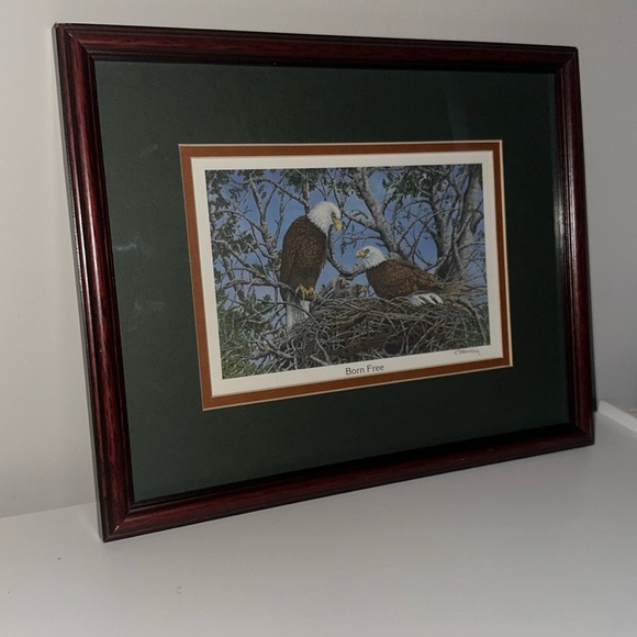“Born Free” Framed Print 12.5 x 10 inches. Print size 6.75 x 4.5 inches. Signed - Picture 2 of 4